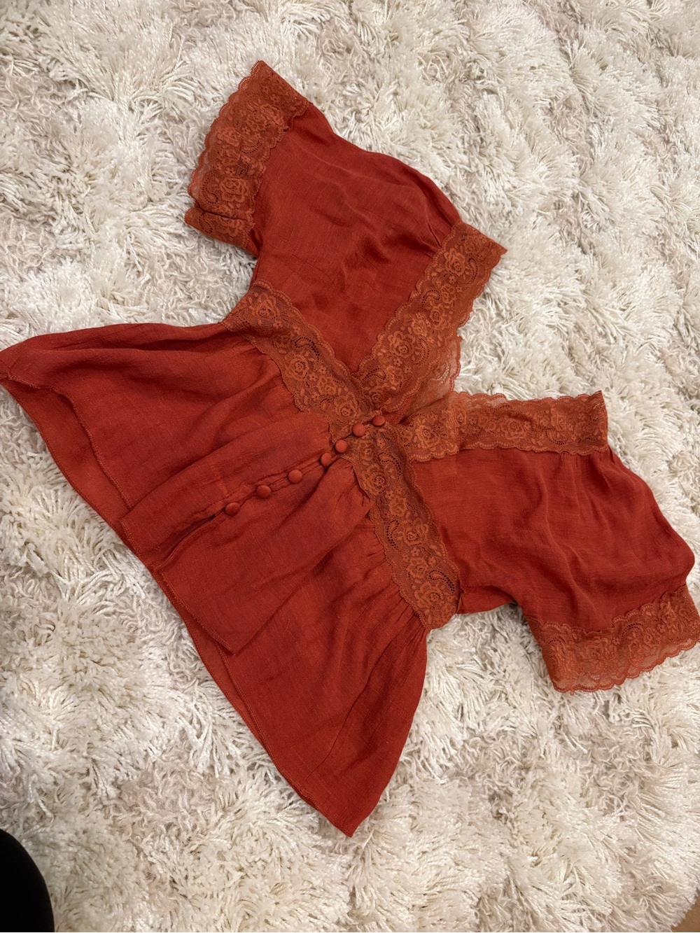 Teracotta Cropped Blouse